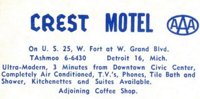 Crest Motel - Vintage Postcard (newer photo)